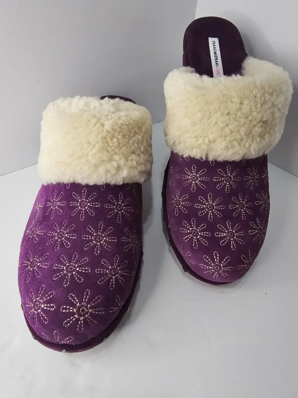 Purple and white Shoes.  Size: 9 w